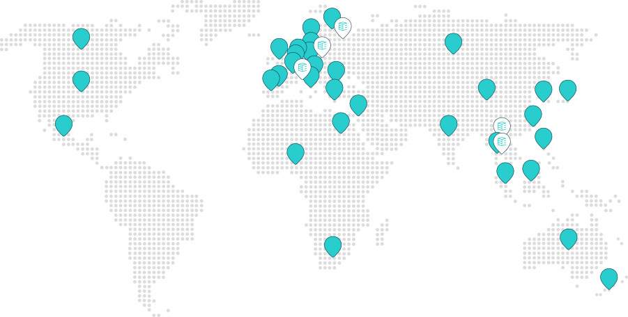 World map with Enapter customers